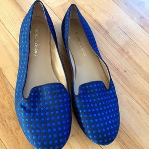 Arturo Chiang Beatrixx Polka Dot Smoking Flats